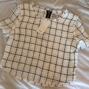 Tobi checkered crop top